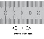 HORIZONTAL FLEXIBLE RULE MIDDLE ZERO 200 MM SECTION 13x0,5 MM<BR>REF : RGH96-C0200B0M0